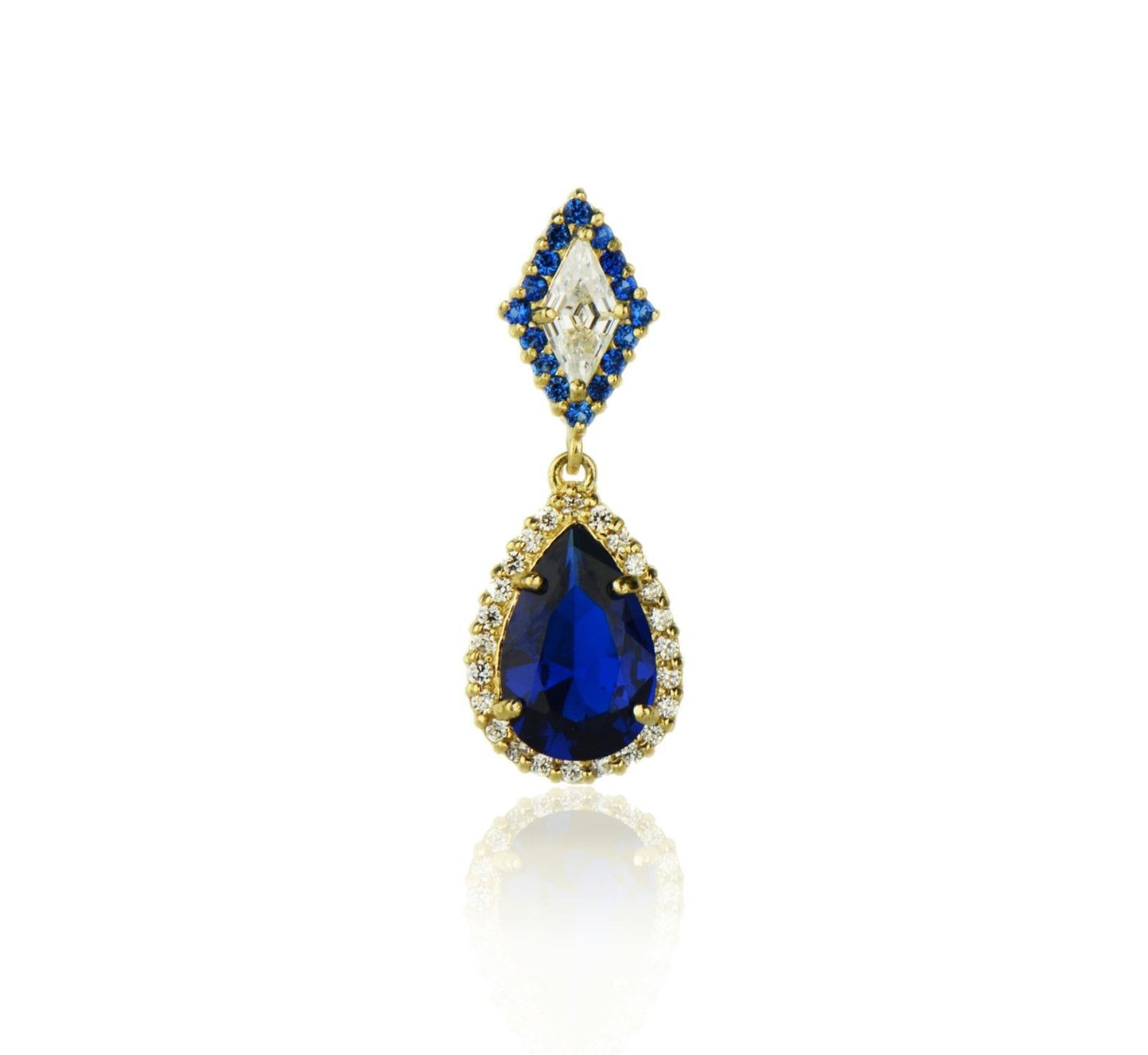 14k Yellow Gold CZ Pear Shape Pendants
