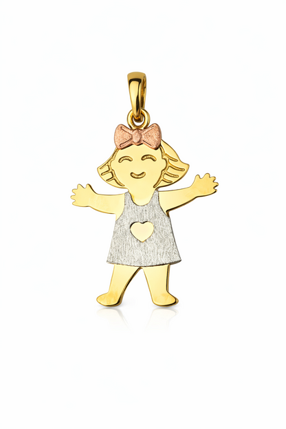 14k Yellow Gold Little Boy or Girl Pendant