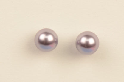 925 Sterling Silver Swarovski Purple Pearls Stud Earrings for Women