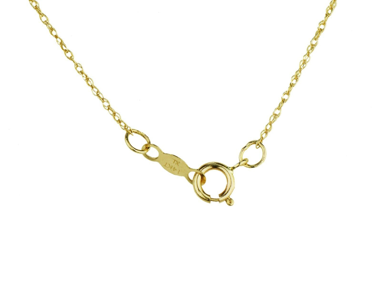 14K Yellow Gold Bow Tie Onyx CZ Pendant Necklace Rope Chain