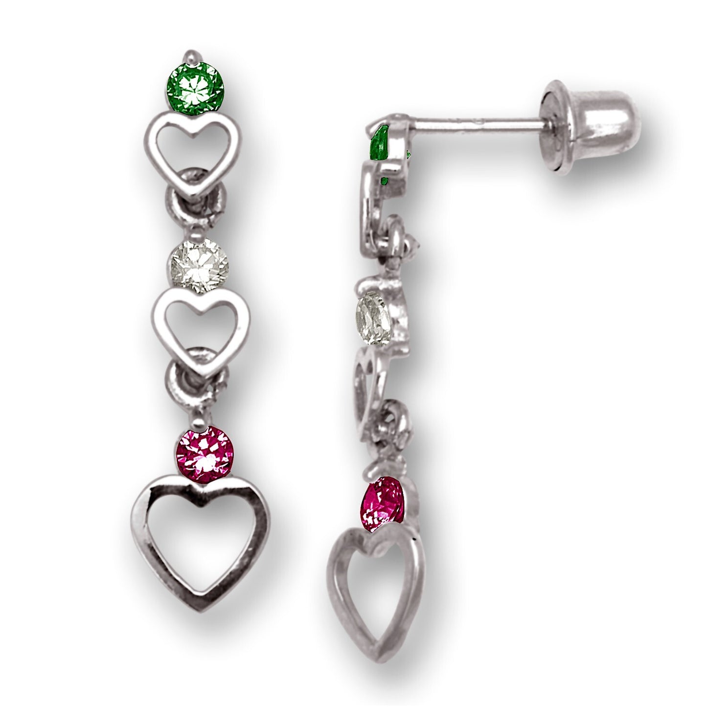 14K Yellow & White Gold Drop & Dangle Earrings for Women