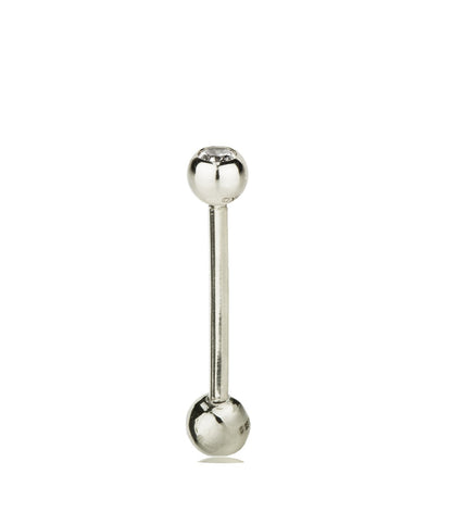 14k Yellow or White Gold Ball Barbell Bar Tongue Body Jewelry Piercing