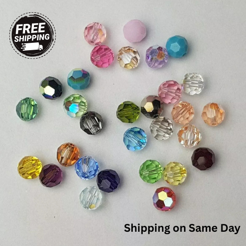12 x SWAROVSKI 5000 CRYSTAL AB 6mm Round Faceted BEAD