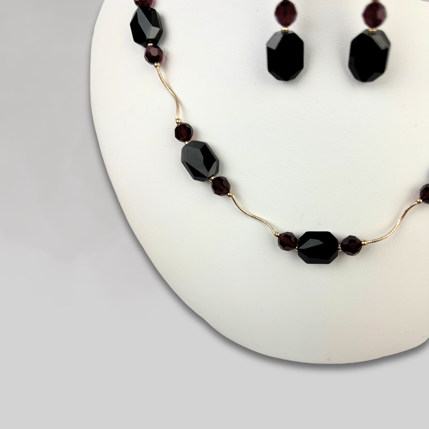 14K Necklace Set made with crystals from Swarovski for Women