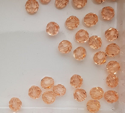 12 x Made with SWAROVSKI 5000 CRYSTAL AB 6mm Round Faceted BEAD
