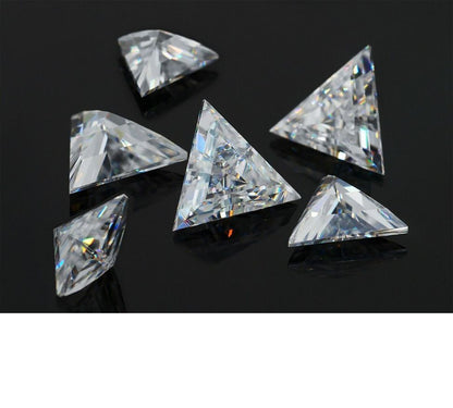 Loose Moissanite Triangle Cut Real Gem Stone W. GRA Certificate All Sizes VVS1 D