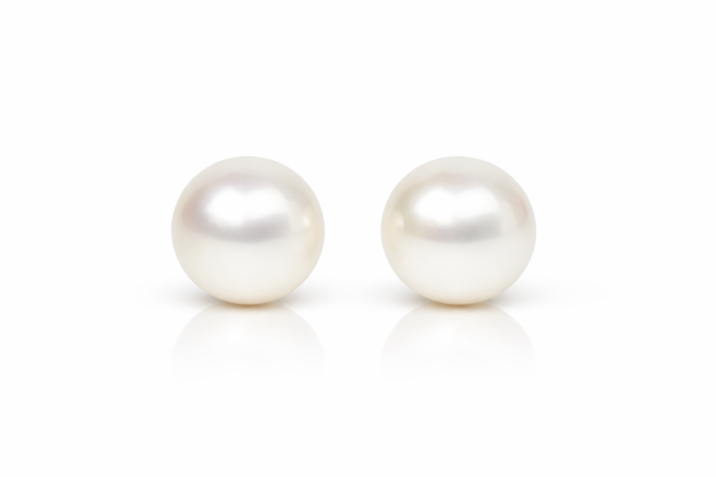 14K YELLOW GOLD ROUND GENUINE WHITE PEARL STUD EARRINGS SCREW BACKS