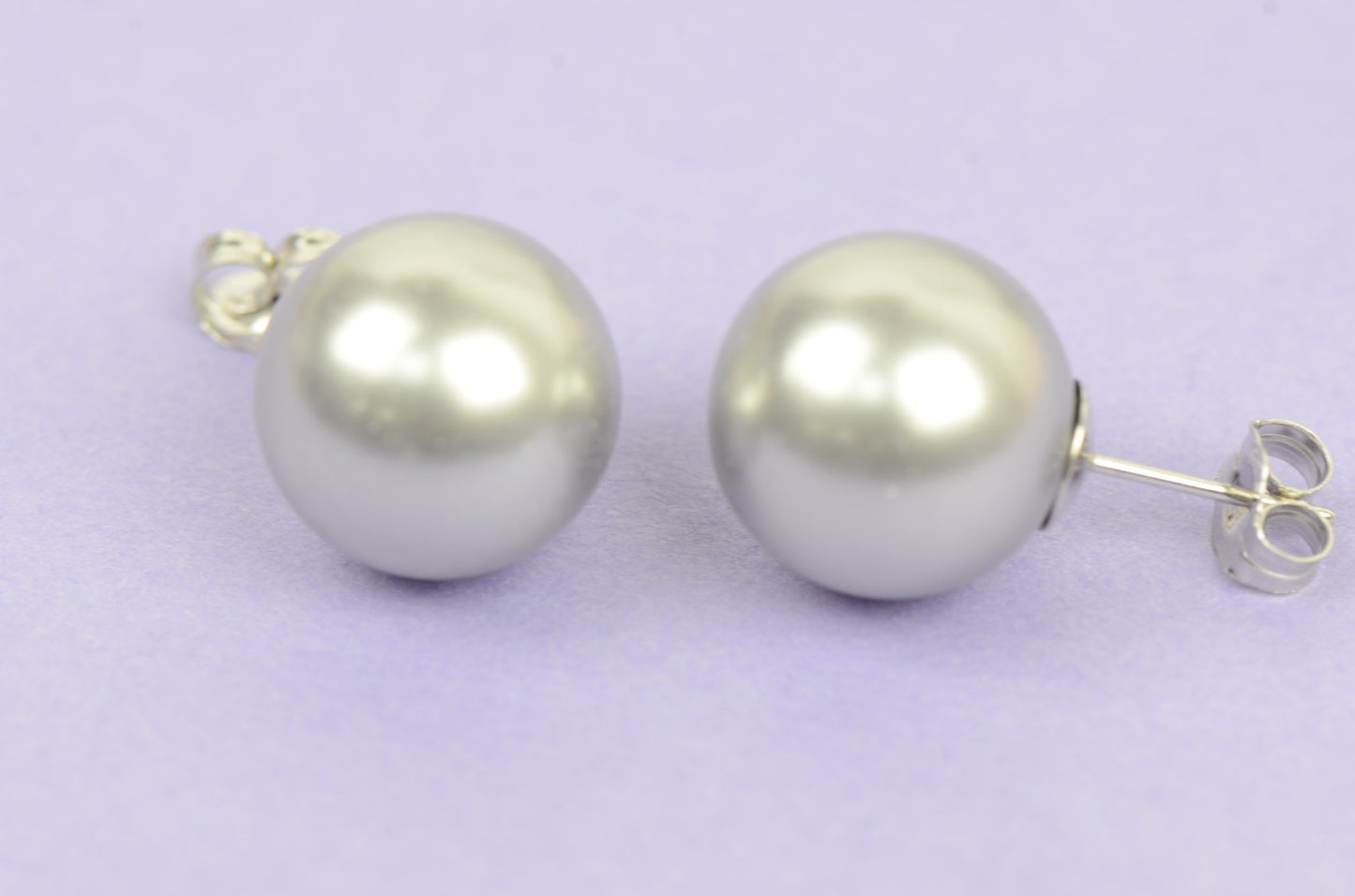 925 Sterling Silver Classic Pearls push back Stud Earrings for Women