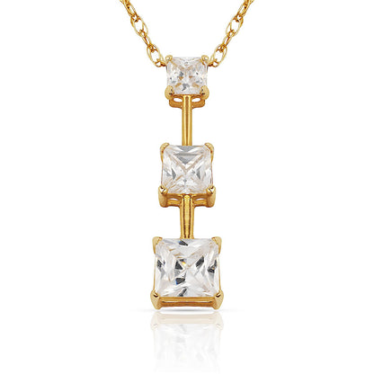 14k Yellow & White Gold Journey Pendant For Women