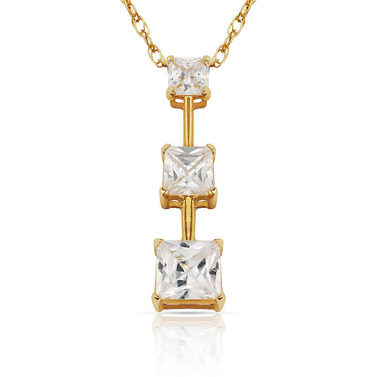14k Yellow & White Gold Journey Pendant For Women