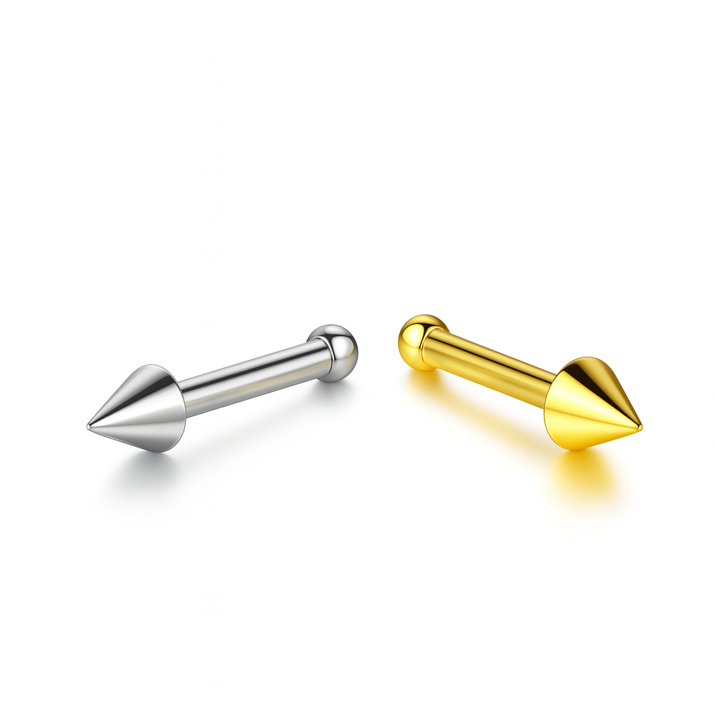 14k Yellow or White Gold Nose Piercing Stud