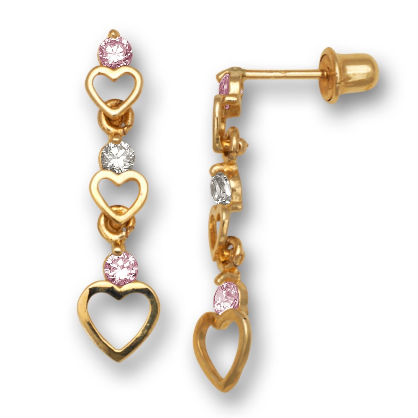 14K Yellow & White Gold Drop & Dangle Earrings for Women