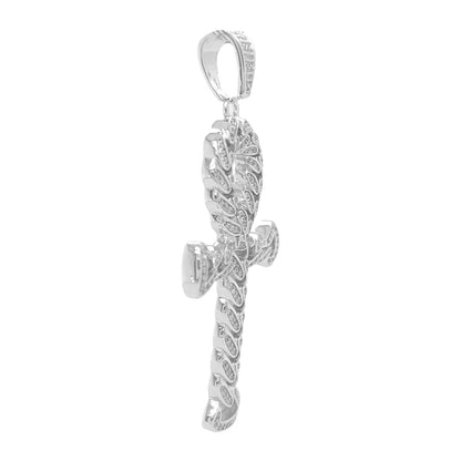 925 Sterling Silver Cross with CZ Charm Pendant