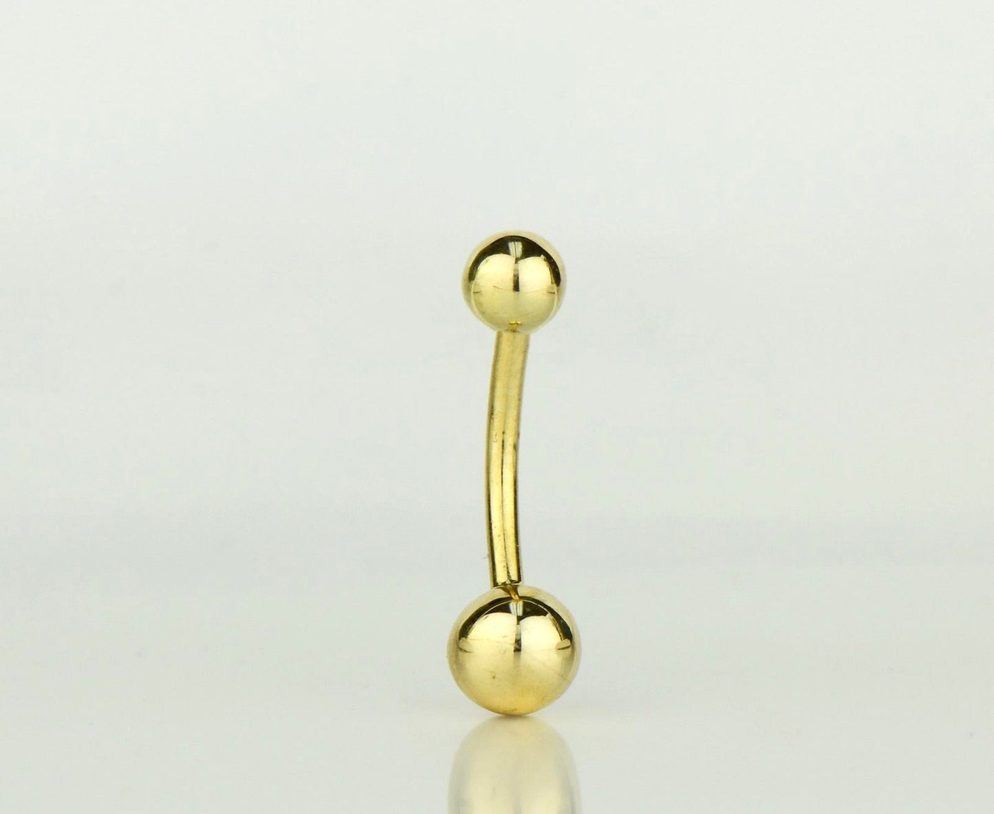 14k Yellow or White Gold Belly Button Ball Body Jewelry Piercing