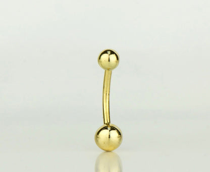 14k Yellow or White Gold Belly Button Ball Body Jewelry Piercing