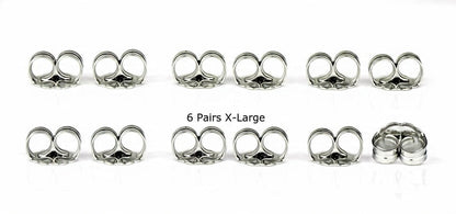 14k Yellow or White Gold Push Back Earring Butterfly Backing by 1,2,3,6,10 Pairs