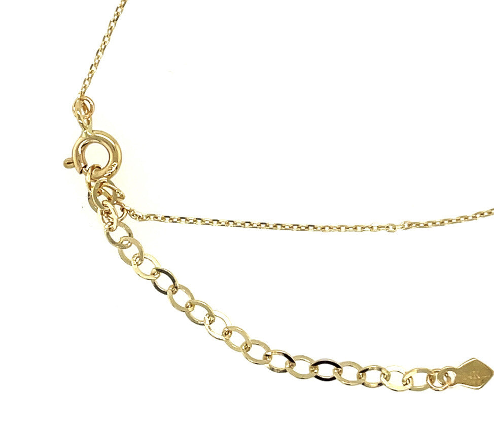 14K Yellow/ White/ Rose Gold "MOM" Charm Necklace