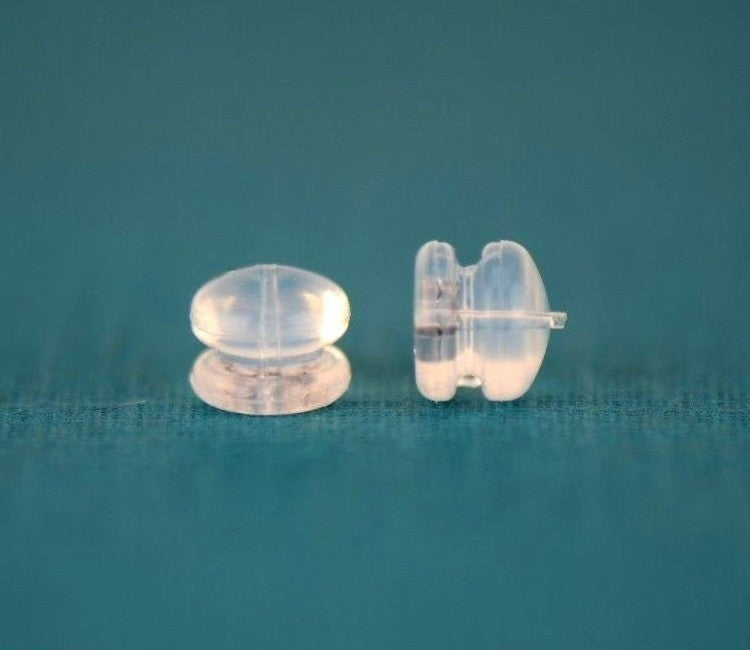 14k Yellow or White Gold Jelly Silicon Back Earring by Pc and Pair!!!