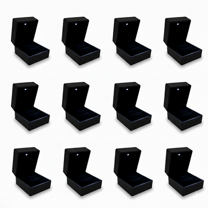LED Ring Box Velvet Jewelry Case Gifts Box