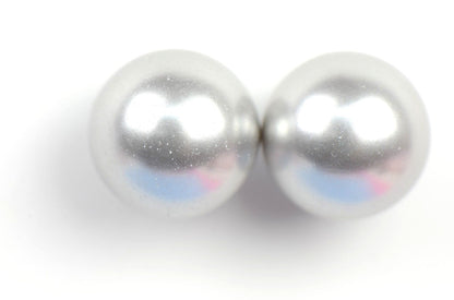 925 Sterling Silver Classic Pearls push back Stud Earrings for Women