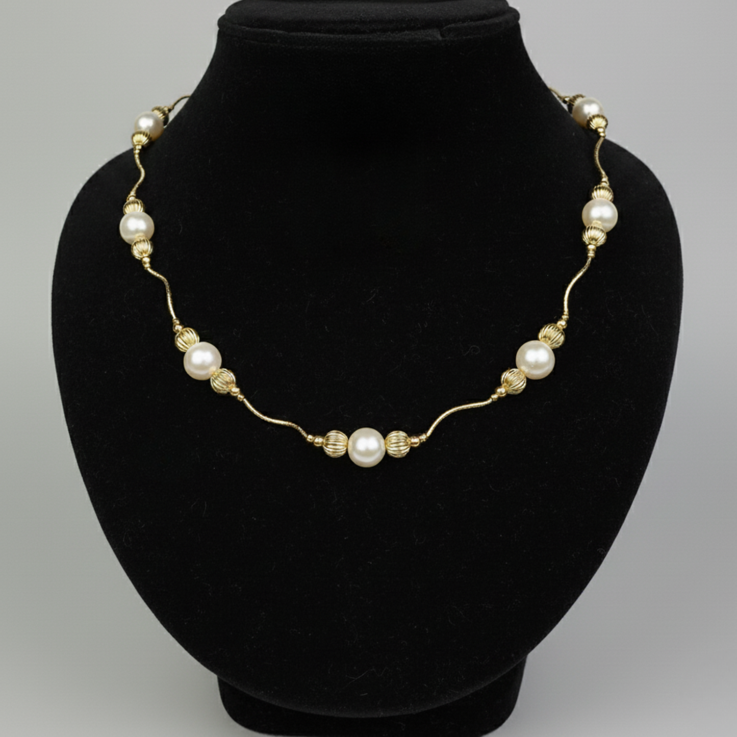 14K Yellow Gold Genuine White Pearl Necklaces for Women Elegant Jewelry Gift