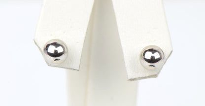 925-Sterling-Silver-Round Ball Stud Earrings High Polished