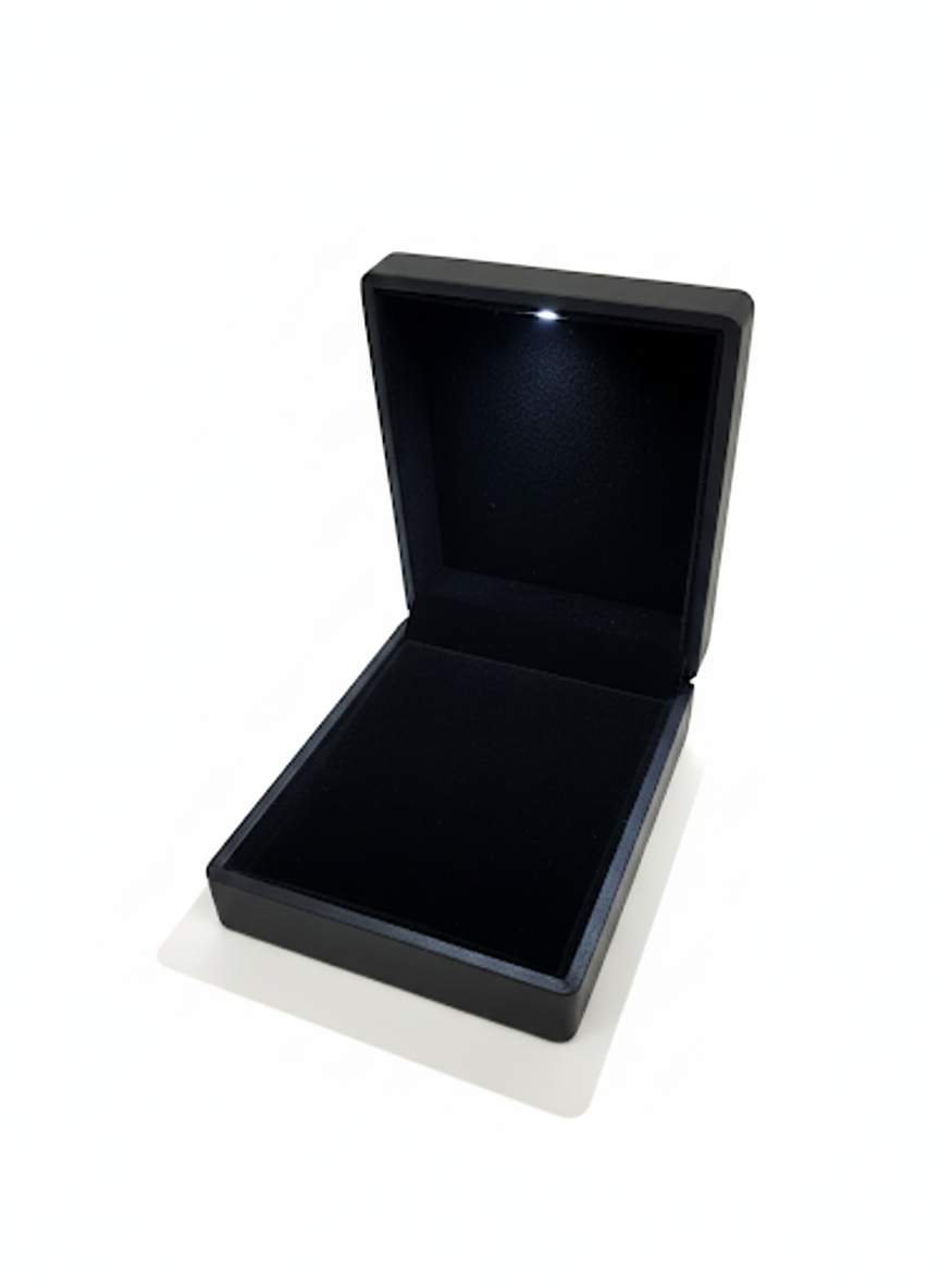LED Light Pendant Box Velvet Jewelry Case Gifts Box