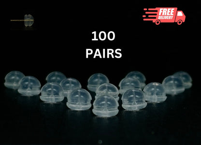Jelly Silicon Back Earring 100 Pair!!!