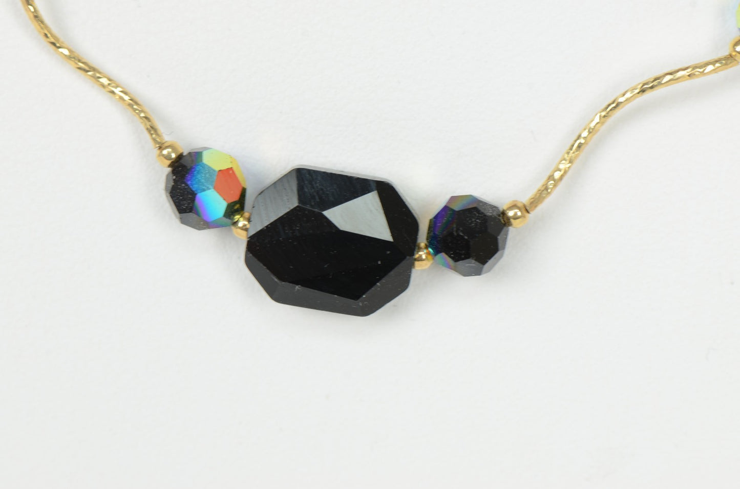 14k Yellow or White Gold Genuine Swarovski Crystal Beads Necklace Set