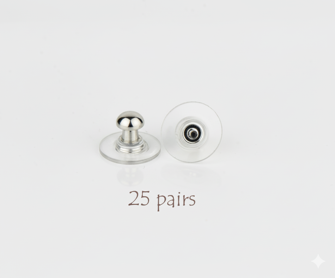 Earring Backs 25 Pairs