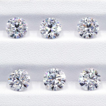 Moissanite Real Gem Stone W. GRA Certificate 3-10mm 0.1-6ct VVS1 D Round Loose