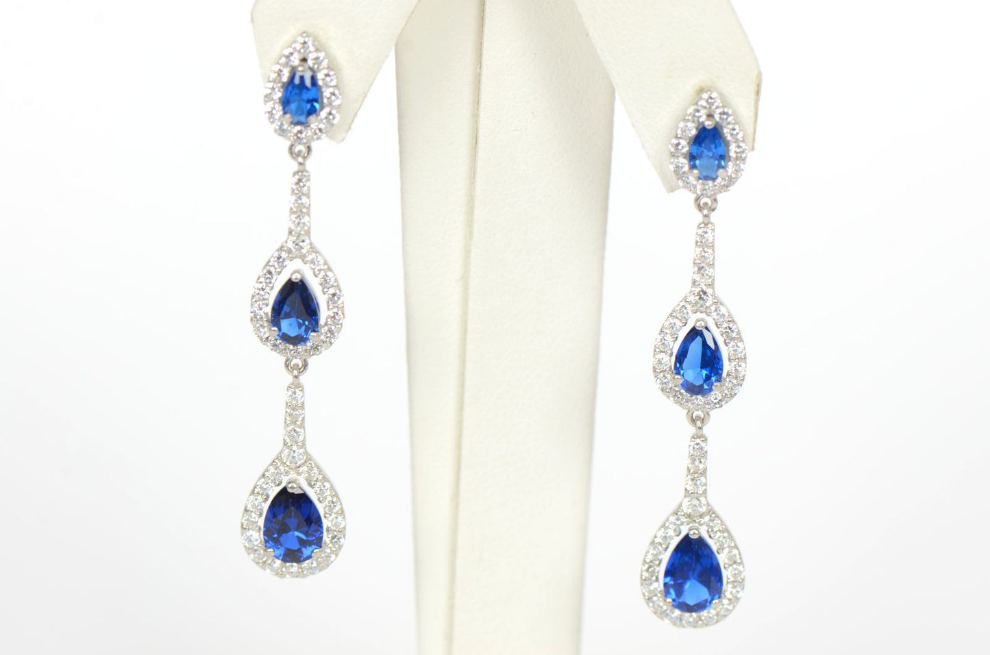 925 Sterling Silver Dangle Stud Push Back Earrings for Women