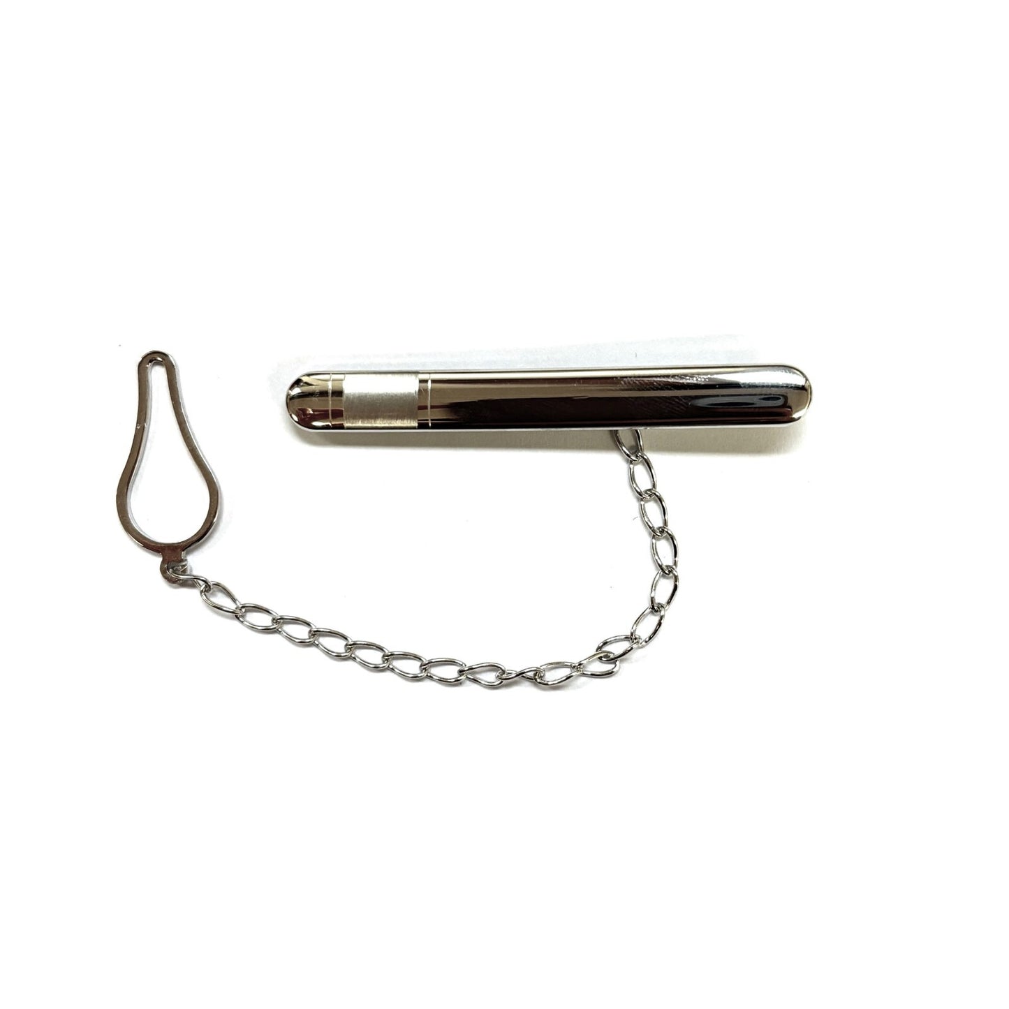 925 Sterling Silver Italy Tie Clip with Chain