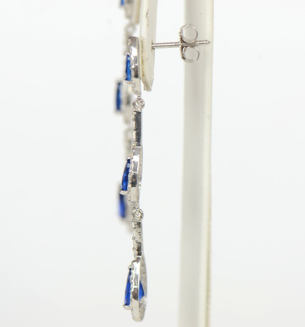 925 Sterling Silver Dangle Stud Push Back Earrings for Women