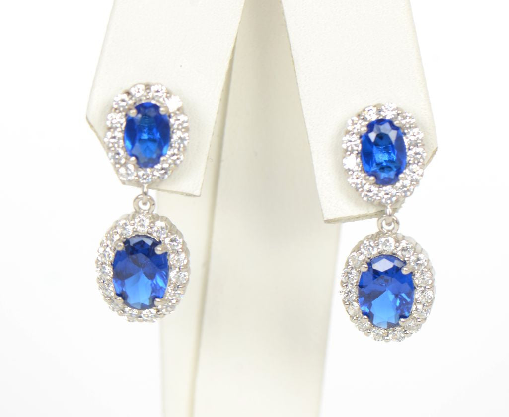 925 Sterling Silver Dangle Push Back Stud Earrings for Women