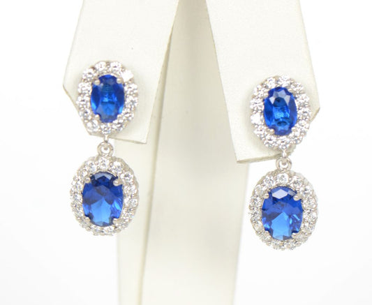 925 Sterling Silver Dangle Push Back Stud Earrings for Women