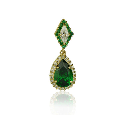 14k Yellow Gold CZ Pear Shape Pendants