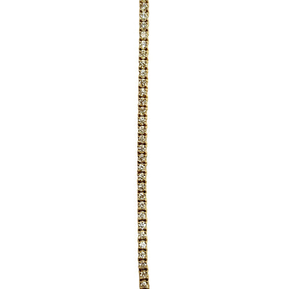 14K Yellow Gold Round Lab Grown Diamond Tennis Necklace 16 Inches