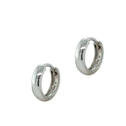 Sterling Silver 925 Round Huggies Hoop Earring