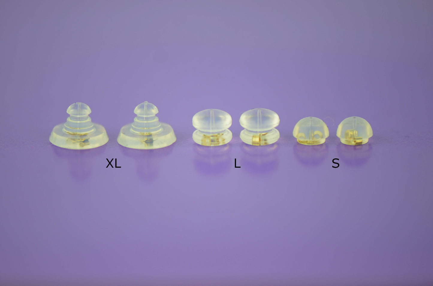 14k Yellow or White Gold Jelly Silicon Back Earring by Pc and Pair!!!