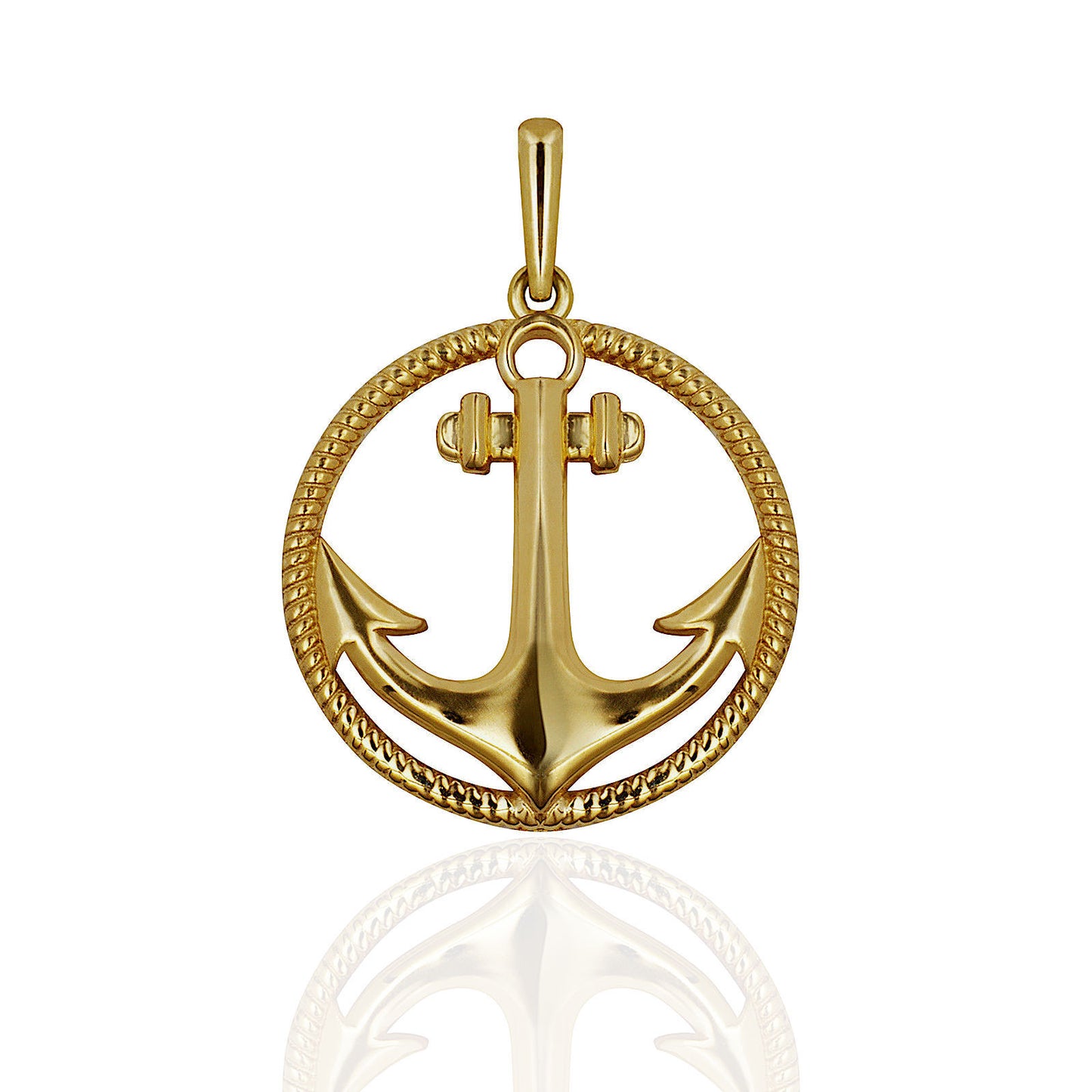 14K Yellow Gold Charm / Anchor Pendant