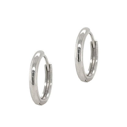 Sterling Silver 925 Round Huggies Hoop Earring