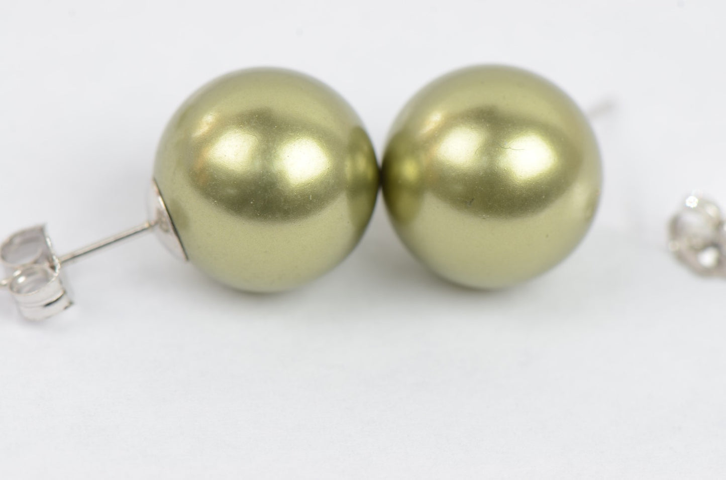 925 Sterling Silver Classic Pearls push back Stud Earrings for Women