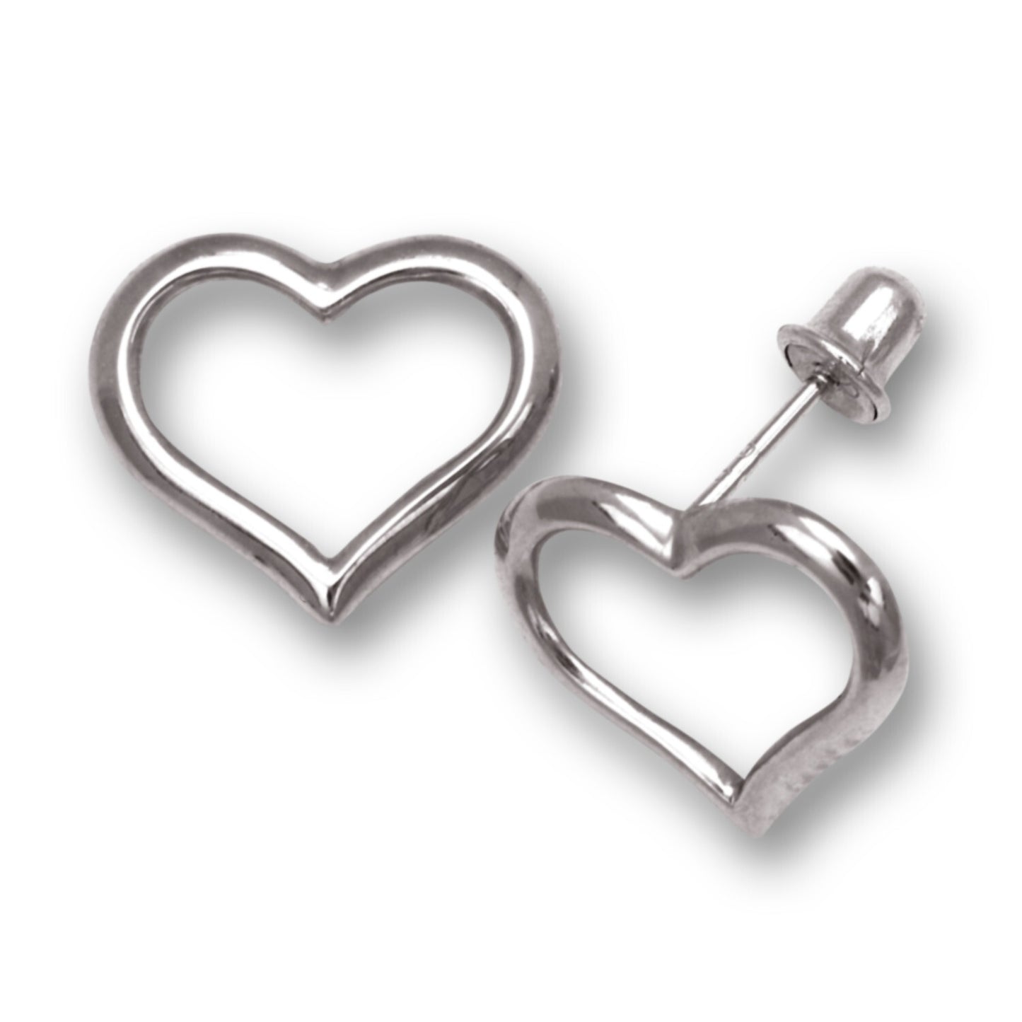 14K Yellow & White Gold Heart Shape Earring for Women