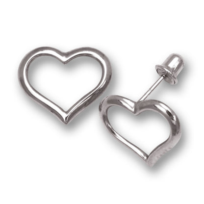 14K Yellow & White Gold Heart Shape Earring for Women