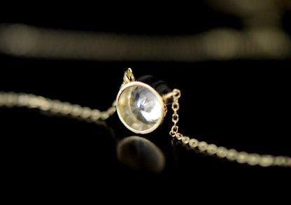 1ct Round Solitaire Pendant Necklace Bezel Set Chain 14K White or Yellow Gold