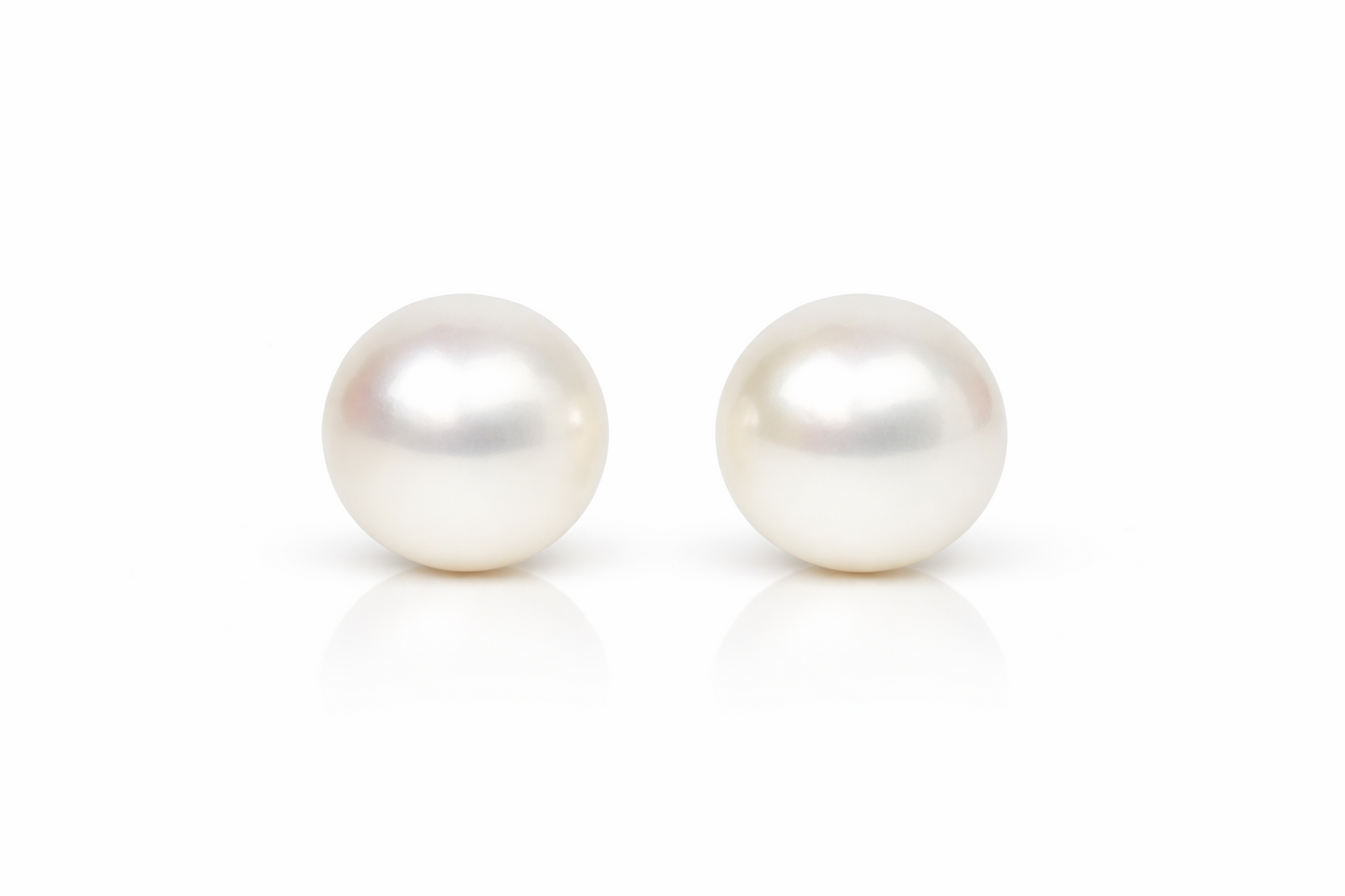 14K YELLOW GOLD ROUND GENUINE WHITE PEARL STUD EARRINGS SCREW BACKS