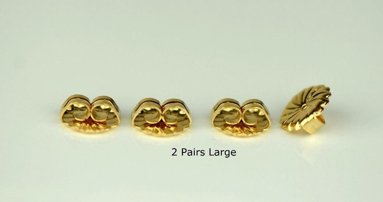 14K White or Yellow Solid Gold Earring Back Butterfly by 1,2,3,6,Pairs!!