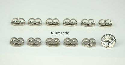 14K White or Yellow Solid Gold Earring Back Butterfly by 1,2,3,6,Pairs!!