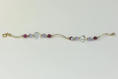 14K Yellow Gold Elegant Crystals Bracelet Kids Baby Girls & Boy